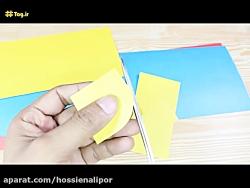 درست کردن چترهای کوچک تزیینی کاغذ تکنیک اوریگامی