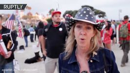 America First baby Trump supporters hold vigil for victims of refugees in Laguna Beach