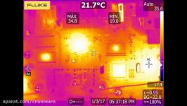 Electronic board inspection with a Fluke Ti400 infrared camera