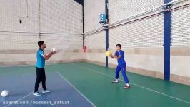 Goalkeeper training تمرینات دروازه بانی سرعت دید  تمرکز