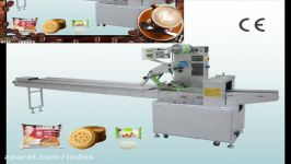 automatic flow wrap food packaging machine cake biscuit horizontal packing machine