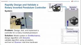 Inverted Pendulum Control with SimMechanics and QUARC