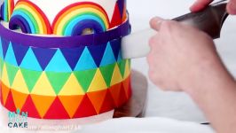 man about Rainbow Geometric Cutout Cake  Man About Cake with Joshua John Russ