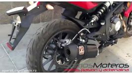 Benelli tnt 300 exhaust parison sound بنلی