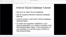 Android SQLite Database Tutorial 1 # Introduction + Creating Database and Tables Part 1