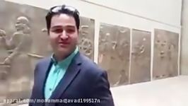 خواندن سرود ای ایران در موزه لوور پاریس درقسمت آثار باستانی ایران