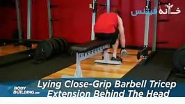 Lying Close Grip Barbell Triceps Extension Behind The Head Exercise Guide and Video new