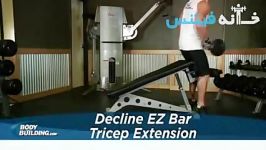 Decline EZ Bar Triceps Extension Exercise Guide and Video new