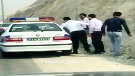 برخورد پلیس راهنمایی ورانندگی عسلویه بایک شهروند