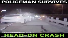 DASHCAM Moment suspected drunk driver slams into police officer in US GRAPHIC