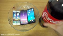 Samsung Galaxy S8 vs iPhone 7 vs LG G6 Coca Cola Test Coca Cola Proof