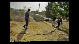 رانش زمین شکستگی لوله های آب فاضلاب در خیابان ایران زمین