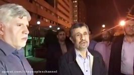 مصاحبه احمدی نژاد در محوطه بیمارستان بقیه الله بازداشت بقایی بدلیل وثیقه است نه دلایل امنیتی