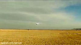شکاری اف14 تامکت نیروی هوایی ایران در حال اسکورت بمب افکن های روسی