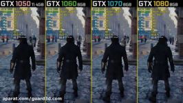 Assassins Creed Syndicate GTX 1050 Ti vs. GTX 1060 vs. GTX 1070 vs. GTX 10