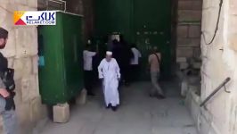 لحظه بازگشایی باب حطه در مسجد الاقصی بعد ۲ هفته تجمع تحصن