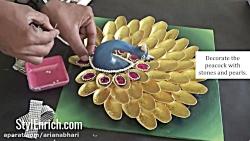 هنر دستی  کار دستی  طاووس