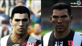 مقایسه چهره بازیکنان یوونتوس در فیفا پیس 2013