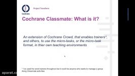 Cochrane Classmate ابزاری برای مدرسان کاکرین ۲