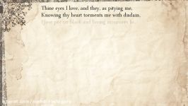 Sonnet 132 Thine eyes I love and they as pitying me