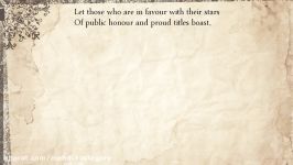 Sonnet 25 Let those who are in favour with their stars