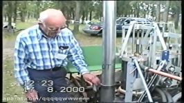 Jim Tangemans wood fired Stirling engine powered tractor.