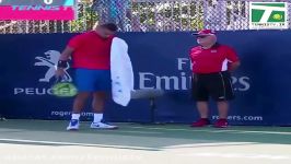 تکان نخوردن داور خط در مسابقه Nicholas Kyrgios