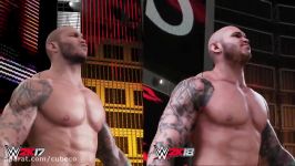 مقایسه گرافیکی WWE 2K18 WWE 2K17