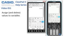 ClassPad Help 51  Assign And Delete Values To Variables