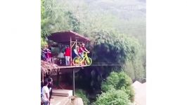 Riding a Bike Zipline