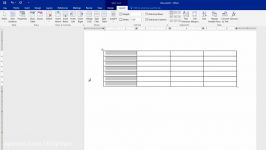 آموزش Word 2016 درس 11  جدول Table