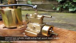 Netco twin cylinder high speed marine steam engine.