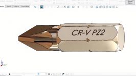 SolidWorks Tutorial #268 advanced screwdriver bit PZ2