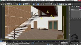 آموزش رندرینگ داخلی 3DS Max  نورپردازی اجسام آویزان