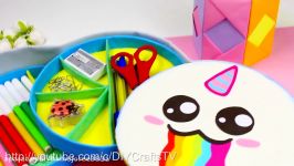 DIY DUBLE ORGANIZER PENCIL CASE  Back to School Idea  UNICORN