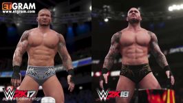 مقایسه گرافیکی بازی WWE 2K18 نسخه 2K17  ای تی گرام