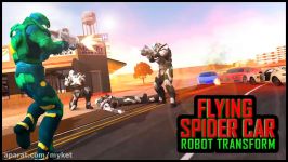 Flying Spider Car  Robot Transform Superhero Game