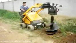 چاله کن Auger مینی بابکتmini skid loader