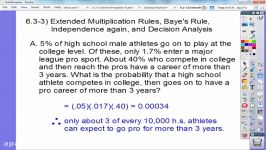 Extended Mult.n Rule Bayes Rule and Decision Analysis