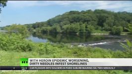 Dirty needles infest shorelines as heroin epidemic worsens