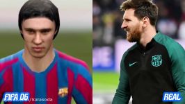 Messi Face Change In FIFA 2000 to FIFA 17 vs Real Face