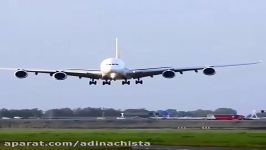 فرود سخت مهارت خلبان ایرباس AIRBUS A380