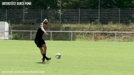 freekickerz vs PRO FEMALE PLAYER  Penalty Football Challenge