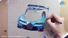 تایم لپس نقاشی Bugatti Vision Gran Turismo