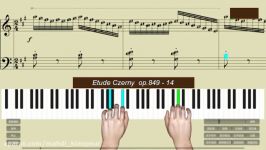 پیانو اتود 14 849 چرنی Piano Etude Czerny op.849  14