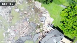 Two homes pletely swallowed by supersize sinkhole