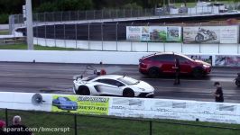 Tesla Model X P100D Ludicrous sets World Record vs Lamborghini Aventador SV Drag Racing 14 Mile