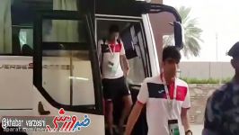 لحظه ورود تیم پرسپولیس به ورزشگاه سلطان قابوس