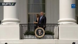 Bright idea Donald Trump stares at solar eclipse without protective glasses