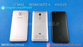 مقایسه گوشی j7 max شیامی redmi note 4 vivi v5